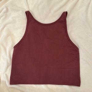 Athleta Aurora high neck crop tank size small